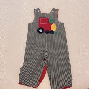 Reversible Bailey boys longall - train and reindeer